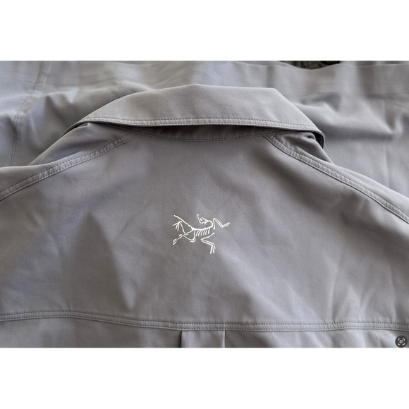 Arcteryx Adventus Comp Polo Mens Small Purple Gray Light Snap Breathable - Picture 4 of 10